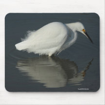 Snowy Egret Mousepad