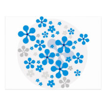 Snowy Flowers Postcard