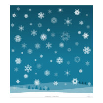 Snowy hills print (Customizable!) posters
