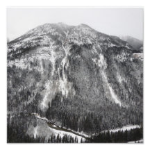 Snowy Mountain Side Photographic Print