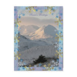 Snowy Mountains at Sunrise Season's Greetings postcards