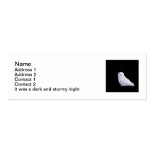 snowy owl bookmark business card
