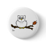 Snowy Owl Button