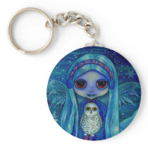 Snowy Owl Fairy Keychain