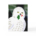 Snowy Owl Holiday Greeting Card