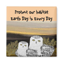 Snowy Owls Habitat Magnet