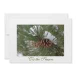 Snowy Pine Cones Holiday Party Invitation