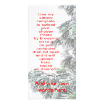 Snowy Pine Photocard- customize your way Customized Photo Card