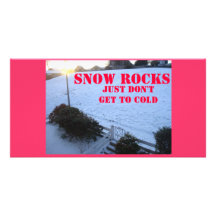 Snowy Postcard Personalized Photo Card