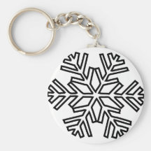 snowy snowflake winter icon key chains