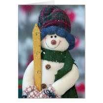 Snowy Snowman Greeting Cards