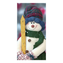 Snowy Snowman Photo Greeting Card