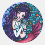 Snowy Treasures Christmas Fantasy Mermaid Orca Stickers