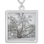 Snowy Tree Personalized Necklace