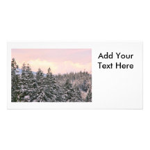 Snowy Trees Landscape Photo Personalized Photo Card