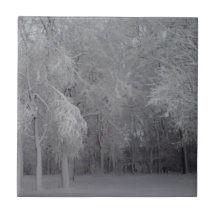snowy trees tiles