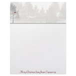 Snowy White Forest with Red Cardinal Letterhead