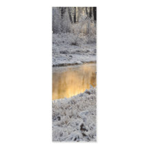 Snowy white winter landscape with light reflect business card templates