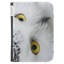 Snowy Wise Owl Beautiful Kindle Case