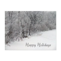 Snowy Woods Christmas Holiday Postcard
