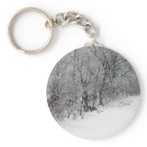 Snowy Woods Keychain