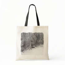 Snowy Woods Tote Bag