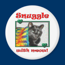 Snuggle with meow!  Cat magnets