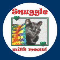 Snuggle with meow!  Cat stickers