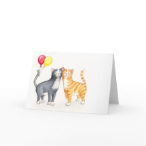Snuggling Cats Greeting Card