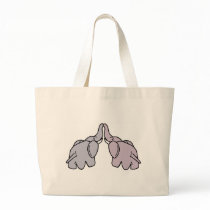 Snuggling Elephants Bag