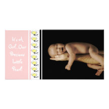 So Cute Stacked Sheep It's A Girl... Our Pearl Photo Greeting Card