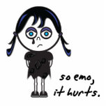 so emo girl photo sculpture