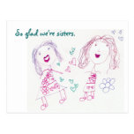 So glad we're sisters, Postcard