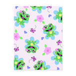 so happy frogs print post card