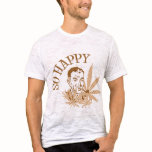 So Happy Retro Guy W/ Pot Leaves & Pipe Orange t-shirts