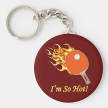 So Hot Flaming Ping Pong Key Chain