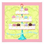 So Many Cupcakes, so Little Time!  Bday Invitation
