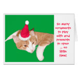 So many ornaments to play with so little time greeting card