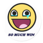 So Much Win! Round Stickers