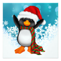 So Precious! Christmas Penguin Card .... SRF Personalized Announcement