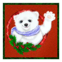 So Precious! Christmas Polar Bear Card .... SRF Custom Invites