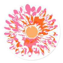 So Pretty Spring Flower Bat Mitzvah Sticker Seal