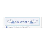 So What? (Facebook Button) Gallery Wrapped Canvas