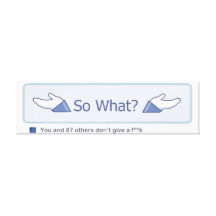 So What? (Facebook Button) Gallery Wrapped Canvas
