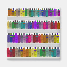Soap Bottle Rainbow - for bathrooms, salons etc Refrigerator Magnets