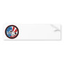 Soap box derby car with stars and stripes bumper stickers