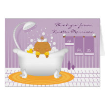 Soap Bubbles Baby Shower Thank You Card