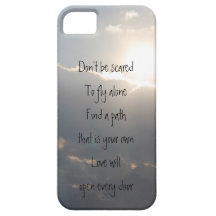 Soar...Don't be scared to fly alone, Sun in Clouds iPhone 5 Covers