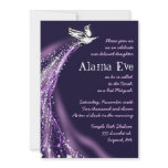 Soaring Dove Bat Bar Mitzvah Invitation purple