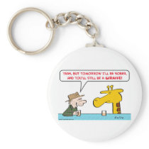 sober giraffe keychain